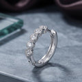Rhodium Silver Clear Zircon Huggie Hoop Earrings
